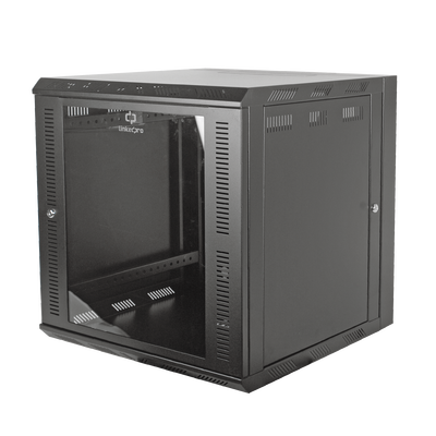 LINKEDPRO BY EPCOM Gabinete para Montaje en Pared Cuerpo Abatible con Rack 19" de 12 Unidades Ventana de Cristal MOD: SR-1912-GAPV2