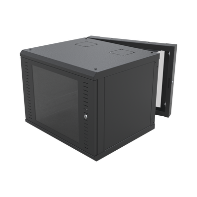 LINKEDPRO BY EPCOM Gabinete Abatible de Pared (Con Marco Trasero) con Rack 19" de 12 Unidades. Ventana de Cristal Templado. MOD: SR-1912-GAP-V4