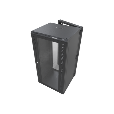 LINKEDPRO BY EPCOM Gabinete Abatible para Montaje en Pared con Rack 19" de 24 Unidades Ventana de Cristal MOD: SR-1924-GAP-V3