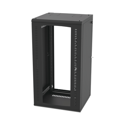 LINKEDPRO BY EPCOM Gabinete Abatible de Pared (Con Marco Trasero) con Rack 19" de 24 Unidades. Ventana de Cristal Templado. MOD: SR-1924-GAP-V4