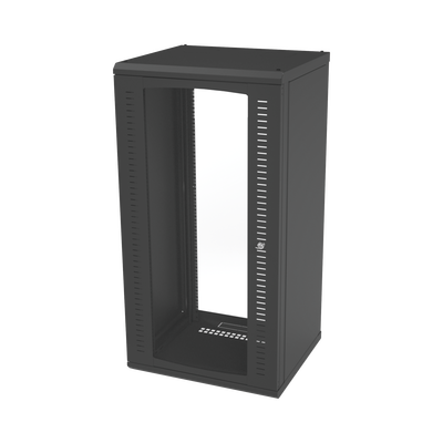 LINKEDPRO BY EPCOM Gabinete para Montaje en Pared, Puerta de Cristal Templado, Cuerpo Fijo con Rack 19" de 24 Unidades MOD: SR-1924-GFP