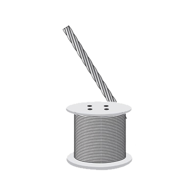 CAMESA Cable Retenida 7 Hilos, Resistencia 4900 Kg. Diámetro 3/8" Galv. clase A. (Precio por Metro). MOD: S-RET-338CAM