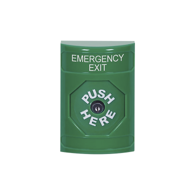 STI Botón de Salida de Emergencia, Texto en Inglés, Restablecimiento con Llave MOD: SS2-100-EX-EN