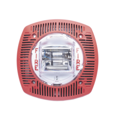 HOCHIKI Bocina con estrobo para pared color roja MOD: SSPK-24PR
