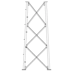 ROHN Sección 10 Base para Torre Autosoportada línea SSV (Código de Fábrica: 10N183) MOD: SSV10N183