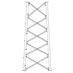 ROHN Sección 7 Base para Torre Autosoportada línea SSV (Código de Fábrica: 7N165) MOD: SSV7N165