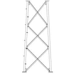 ROHN Sección 9 Intermedia para Torre Autosoportada línea SSV (Código de Fábrica: 9NH) MOD: SSV9NH