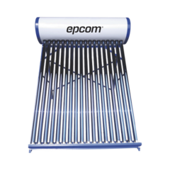 EPCOM Bóiler Solar de 180L, Baja Presión con 18 Tubos de Vacío de Mayor Resistencia y Termotanque Inoxidable de Grado Alimenticio 180 L Resistentes a Granizo de Hasta 25 mm/ l, Incluye Anodo de Magnesio STELPWH180