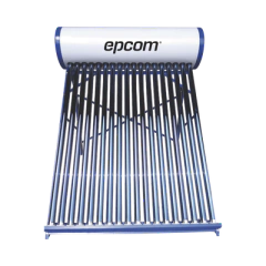 EPCOM Bóiler Solar de 180L, Baja Presión con 18 Tubos de Vacío de Mayor Resistencia y Termotanque Inoxidable de Grado Alimenticio 180 L Resistentes a Granizo de Hasta 25 mm/ l, Incluye Anodo de Magnesio STELPWH180