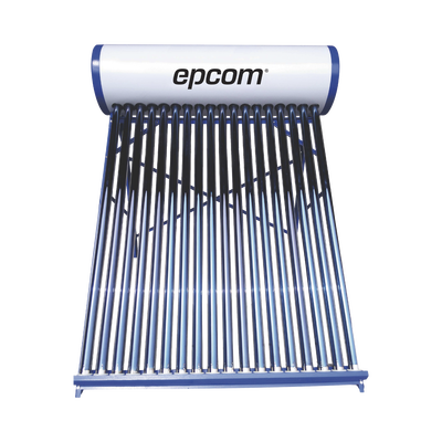 EPCOM Bóiler Solar de 180L, Baja Presión con 18 Tubos de Vacío de Mayor Resistencia y Termotanque Inoxidable de Grado Alimenticio 180 L Resistentes a Granizo de Hasta 25 mm/ l, Incluye Anodo de Magnesio STELPWH180