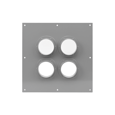 SYSCOM TOWERS Placa Pasamuros Con Capacidad de 4 Botas de 4" MOD: STEP422