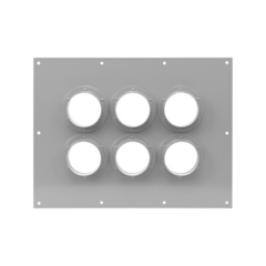SYSCOM TOWERS Placa Pasamuro Con Capacidad de 6 Botas de 4" MOD: STEP423