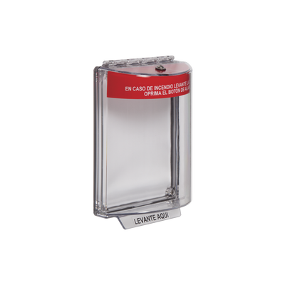 STI Cubierta Universal Transparente, Texto de Incendio en Español MOD: STI-13010FR-ES