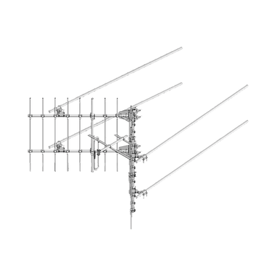 SINCLAIR Antena Direccional Reflector de Esquina, 148-174 MHz, 50 Ohm, 10 dBd (12 dBi), 250 Watt, N Macho. MOD: SV228-HF2SNM