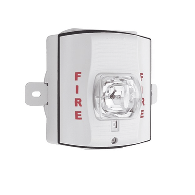 SYSTEM SENSOR Lámpara Estroboscópica para Exterior con Nivel de Candelas Seleccionable, Color Blanco MOD: SWK