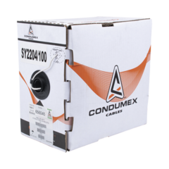 CONDUMEX Bobina de 305 Metros / Cable de Cobre / 4x22 AWG / Tipo Alarmas UL / Para Interior / Color Blanco / Para Aplicaciones de Alarmas de Intrusión / interfonos / TV Porteros / y Multi-Propósito/ Hecho en México MOD: SY-22-04/1000