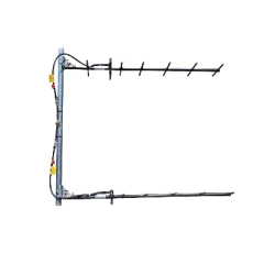 SINCLAIR Antena Yagi Doble Direcional de 7 elementos, 470-490 MHz, 12.5 dB, 20 MHz, 250 Watt, Anodizada en Negro, N Macho. MOD: SY3072-SF4SNM