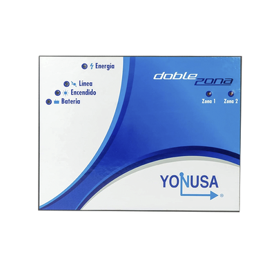YONUSA Energizador Doble Zona 10,000Volts-3JOULES/ 3000Mts Lineales de Protección por Zona / Cercas Electrificadas MOD: SYS10000/127-2Z