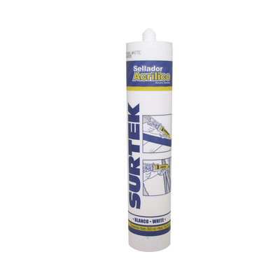 SURTEK Sellado Acrílico /Color Blanco / Contenido 280 ml. SYS-113-505