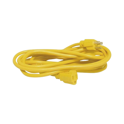 SURTEK Extensión Eléctrica de Uso Rudo Aterrizada 2.4 metros / 127 V CA 10 A Máximo / Color Amarillo. SYS-136170