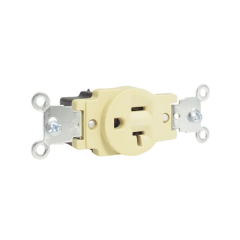 SURTEK Contacto sencillo aterrizado mixto tapa marfil base negra 20A 127V MOD: SYS-136402