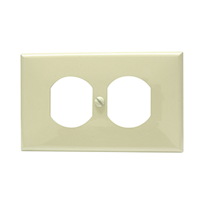 SURTEK Placa de plástico para contacto dúplex color marfil. MOD: SYS-136600