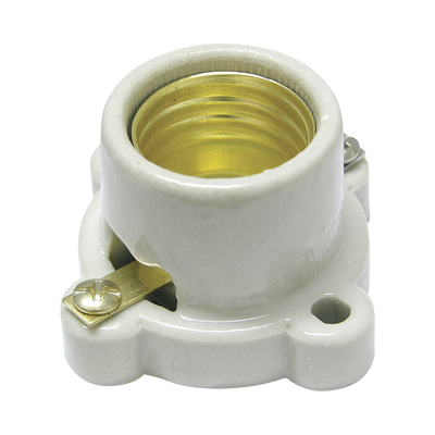 SURTEK Portalámpara base cuadrada de porcelana, potencia 660 watts. MOD: SYS-136670