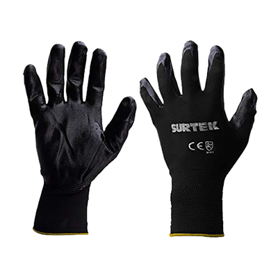 SURTEK Guantes de Nylon con recubrimiento de nitrilo talla grande MOD: SYS-137405