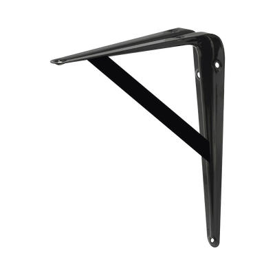 SURTEK Ménsula de Acero Reforzado 8" x 12" (20 x 30 cm)/Color Negro. SYS-137823