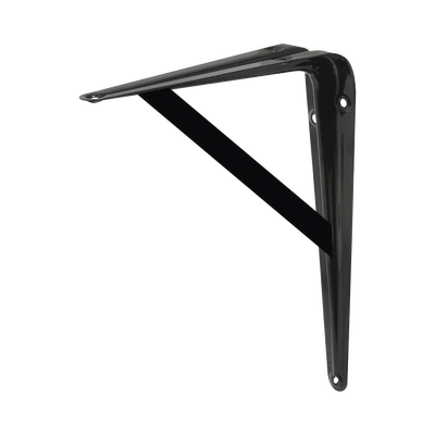 SURTEK Ménsula de Acero Reforzado 10" x 16" ( 25 x40 cm) /Color Negro. SYS-137824