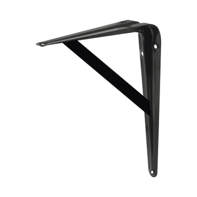 SURTEK Ménsula de Acero Reforzado 10" x 16" ( 25 x40 cm) /Color Negro. SYS-137824