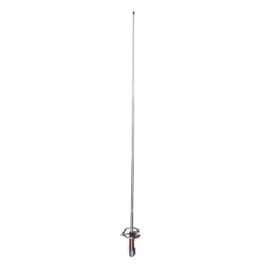 SYSCOM Antena Base para Banda Civil (CB), Ganacia de 3 dBi, Frecuencia 26.960 - 27.400 MHz, Ajuste manual de altura, Conector UHF-Hembra. MOD: SYS-2650