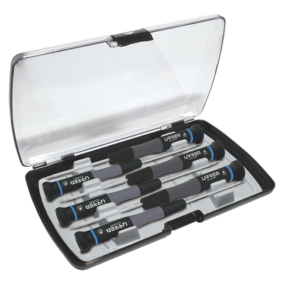 SURTEK Juego de 6 destornilladores ESD torx en caja plástica de precisión MOD: SYS-9501-BT
