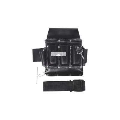 URREA Estuche porta herramienta de piel con cinturón, con 10 bolsillos, medidas 25.4 x 25.4 cm. MOD: SYS-BN133