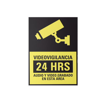 SYSCOM Etiqueta de Videovigilancia en Vinil Adhesivo Mate MOD: SYS-CALVID