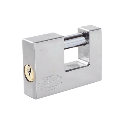 LOCK Candado para Cortina Metálica / Medida 70 mm/ Cromo Satinado/ Nivel de Seguridad 6 / Llave Estándar. MOD: SYS-L22-C70-ECSB