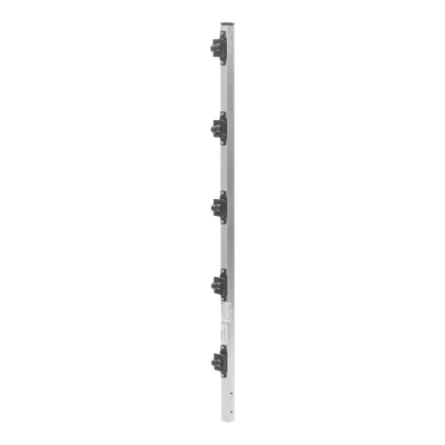 EPCOM INDUSTRIAL Poste de Paso de 1m para Cerca Electrificada de PTR Cuadrado de Aluminio de 1" de lado con 5 Aisladores Instalados. MOD: SYS-POST-2-R2