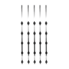 EPCOM INDUSTRIAL (5 Piezas) Poste de Paso de 1.2m para Cerca Electrificada de Tubo Galvanizado cal. 18 de 1"Diam. con 5 Aisladores Instalados. MOD: SYS-POST-3KIT