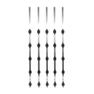 EPCOM INDUSTRIAL (5 Piezas) Poste de Paso de 1.2m para Cerca Electrificada de Tubo Galvanizado cal. 18 de 1"Diam. con 5 Aisladores Instalados. MOD: SYS-POST-3KIT