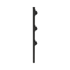 EPCOM INDUSTRIAL Poste de Paso Negro de 0.75m para Cerca Electrificada. Tubo Galvanizado cal. 18 de 1"Diam. con Tapón y 3 Aisladores Instalados. MOD: SYS-POST-7B