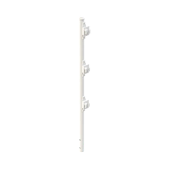 EPCOM INDUSTRIAL Poste de Paso Blanco de 0.75m para Cerca Electrificada. Tubo Galvanizado cal. 18 de 1"Diam. con Tapón y 3 Aisladores Instalados. MOD: SYS-POST-7W