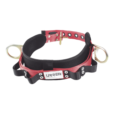 URREA Cinturón para liniero, talla 40, con bandas para porta herramientas y dos anillos tipo D. MOD: SYS-USC01M