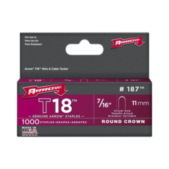 ARROW Grapas para Cables tipo "U" 7/16 (11 mm) para T18. MOD: T18-7/16-US