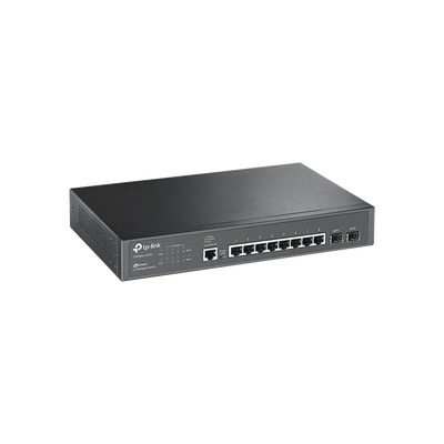 TP-LINK Switch JetStream Gigabit administrable Capa 2, 8 puertos 10/100/1000 Mbps + 2 puertos SFP MOD: T2500G-10TS