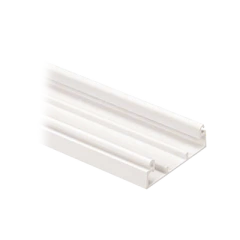 PANDUIT Base para canaleta T-45, de PVC rígido, con orificios perforados para montaje, 60.3 x 18.5 x 2400 mm, Color Blanco Mate MOD: T45BIW8
