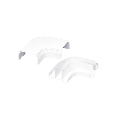 PANDUIT Curva de radio controlado, para uso con canaleta T45, Material PVC Rígido, Color Blanco Mate MOD: T45RAIW