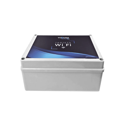 YONUSA Modulo WIFI LITE con gabinete para uso en Energizadores YONUSA / Aplicación sin costo / Botón de Pánico/ 1 Salida Propósito General MOD: TARJET-WIFI-LITE