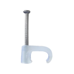 THORSMAN Grapa para cable plano de 3mm color transparente (100pzs) MOD: TC3X5