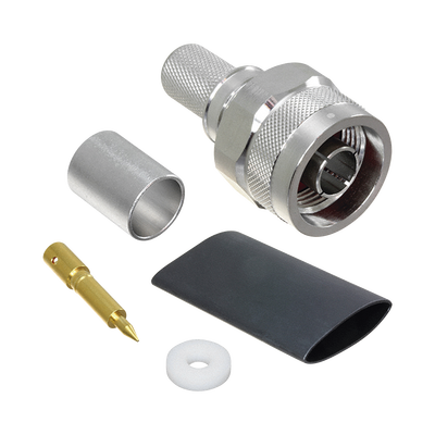 Times Microwave Conector N Macho Plegable Hex. con Pin Soldable para cables Tipo RG8 MOD: TC-400-NMH-X