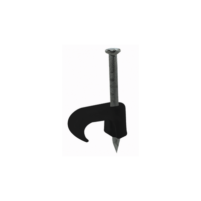 THORSMAN Grapa para cable plano de 5mm color Nerga (100pzs) (3209-00300) TC-5X8-N